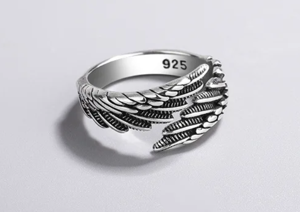 Verstelbare Vleugel Ring van RVS - Zilver Verguld