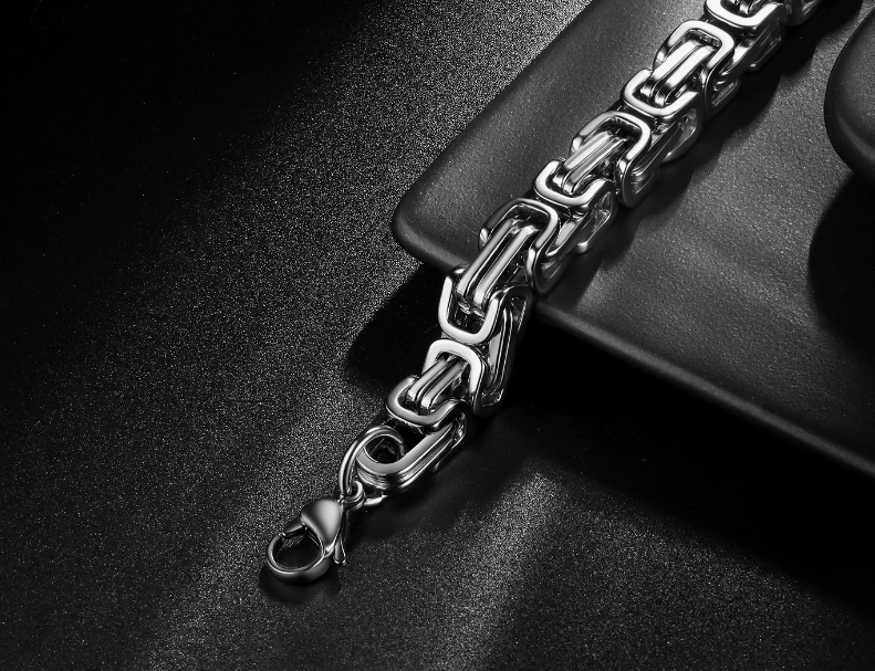 RVS Koningsschakelarmband Zilverkleurig