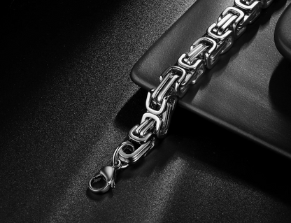 RVS Koningsschakelarmband Zilverkleurig