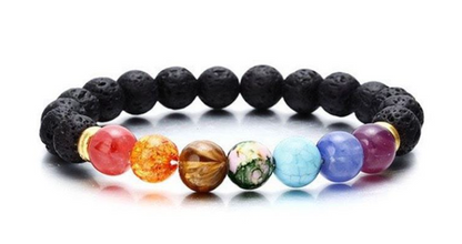 Style King Chakra Kralenarmband met Lavastenen