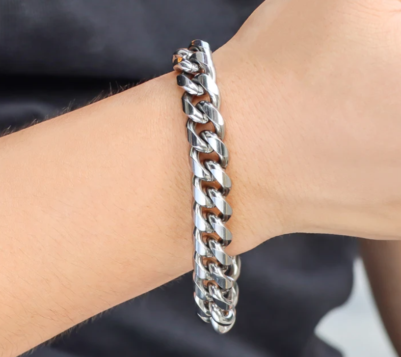 RVS Gourmette Schakelarmband
