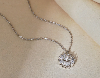 Zonnebloem Ketting van RVS