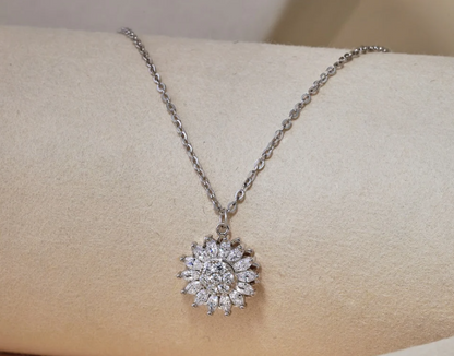 Zonnebloem Ketting van RVS