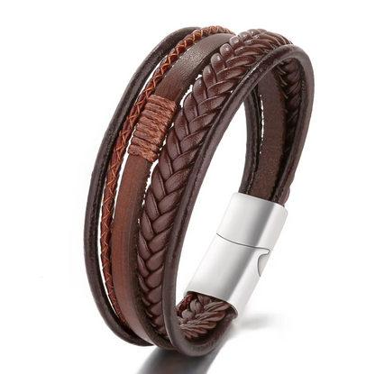 Leren bruine Armband