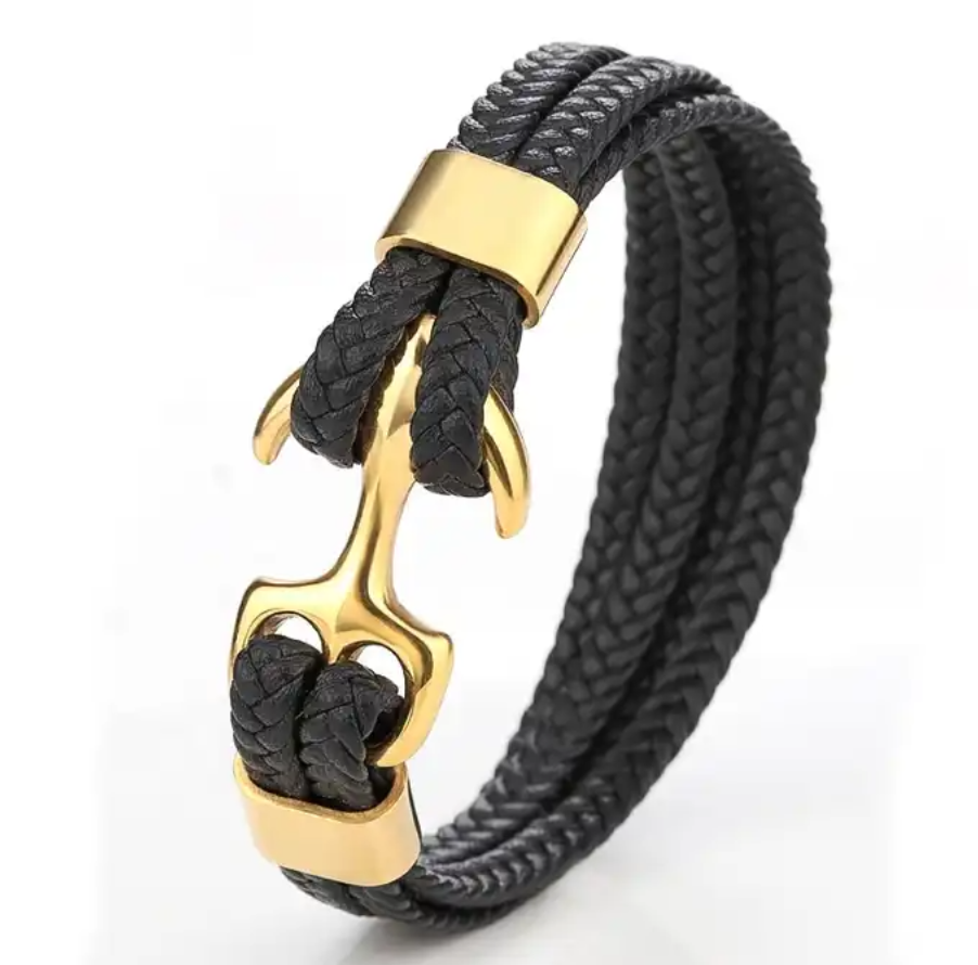 Leren armband met RVS Sluiting